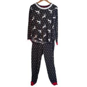 Secret‎ Treasures Christmas Pajamas SET Deer Reindeer Soft Cozy Holiday Size 4-6